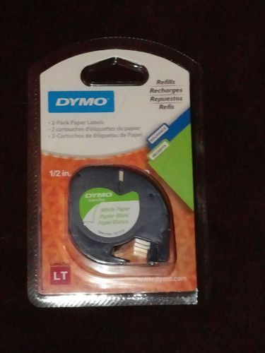 (Qty 6) DYMO LetraTag - 10697 Paper Label Tape, 1/2&#034;, White - NEW IN PACKAGE