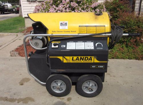Used landa hot4-2000a hot water diesel 3.5gpm @ 2000psi pressure washer for sale