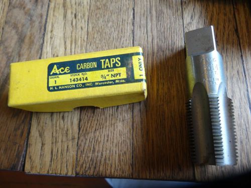 New old stock in box Ace carbon tap 3/4&#034; NPT 143414 USA 14 threads per inch