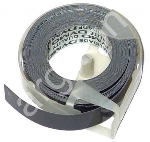 DYMO embossing Tape 158-09 Glossy Black 1/2&#034; x 12 Ft NEW Label Labeling