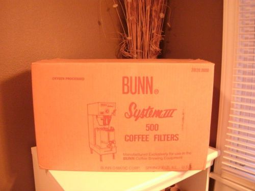 Bunn System III 3 Coffee Filters~500 Count~#20120.0000