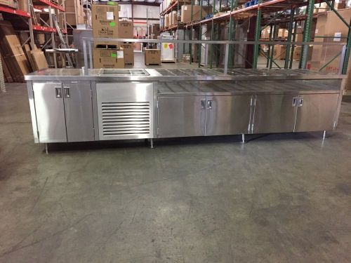 Refrigerated frozen yogurt toppings bar w/ cold pan drop in for sale