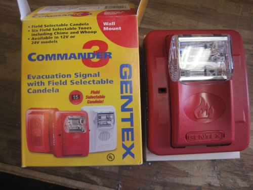 Gentex Commander 3 GES3-24WR Selectable Strobe Fire Safety Device NIB JS