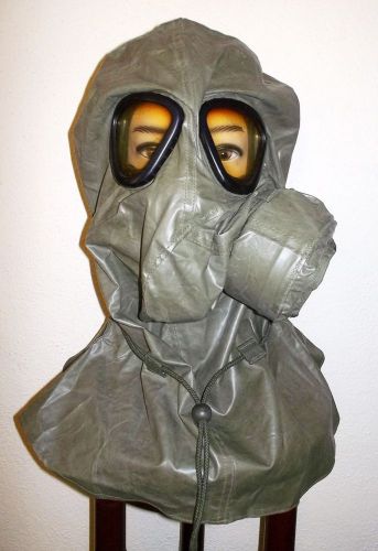Full Enclosure HAZMAT Chemical TAP Protective RUBBER Gas mask HOOD~no Latex Suit