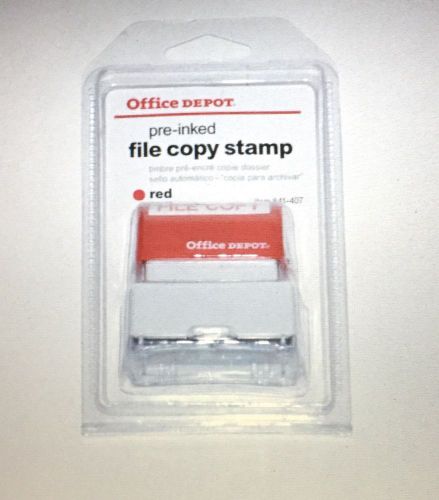 Office Depot File Copy Pre Inked Rubber Stamp Uses Standard Ink