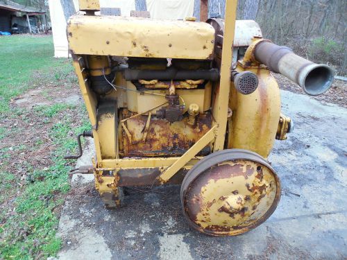 1940s IN LINE WISCONSIN AIR COOLED ENGINE ON PUMP PORTABLE UNIT