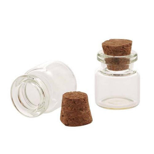 Glass bottle with cork 25x22mm (2) for sale