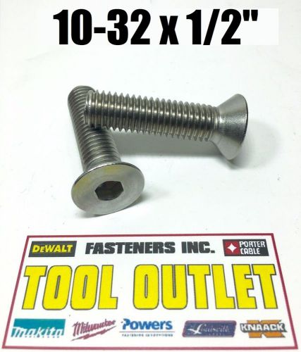(Qty 1000) 10-32 x 1/2&#034; Flat Head Socket Cap Screw 18-8 Stainless Steel 304