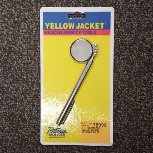 Yellow Jacket 78098 1-1/4&#034; Round Inspection Mirror Extends 27&#034; - NEW!