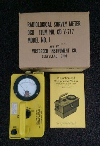 Victoreen radiological survey meter cdv 717  cold war tool for sale