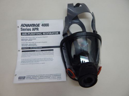 MSA Advantage 4000 Air Purifying Respirator Full Face Silcone  Rubber Small