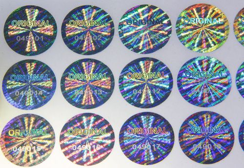 Hologram Stickers,Numbered, Tamper-Proof, Security Labels, 98 lot