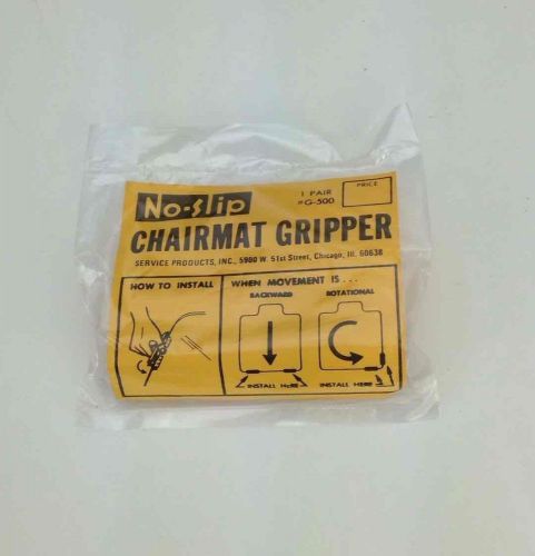 Service Products No-Slip Chairmat Gripper Ends 1-Pair Stoppers Clear G-500 NEW