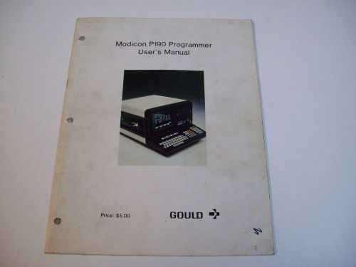 GOULD MODICON USER&#039;S MANUAL P190 PROGRAMMER - USED - FREE SHIPPING