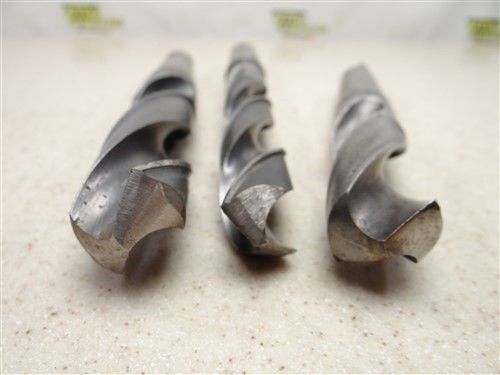 Lot of 3 hss 3mt taper shank drills 55/64&#034; to  1-1/32&#034; national cle-force for sale
