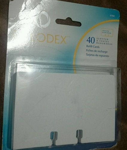 Rolodex Necessities Pack of 40 Slotted Cards 2 5/8&#034; x 4&#034;  67592 NEW CARDED