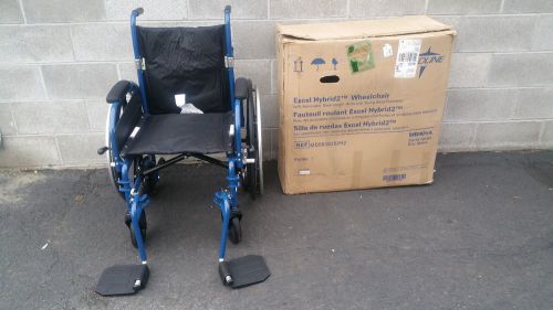 New Medline Excel Hybrid 2 Wheelchair Chair MDS806250HB2