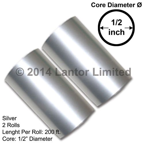 Hot Stamp Stamping Foil  400 Ft 2 Rolls 200 Ft each Silver  #CB26-440H-S2#