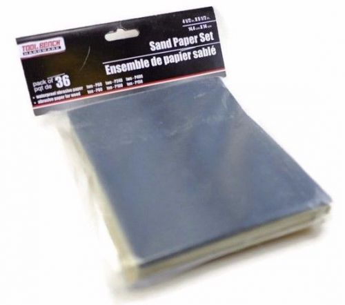 Sand paper set, 36 sanding papers, mixed grits, waterproof sand paper, abrasive for sale