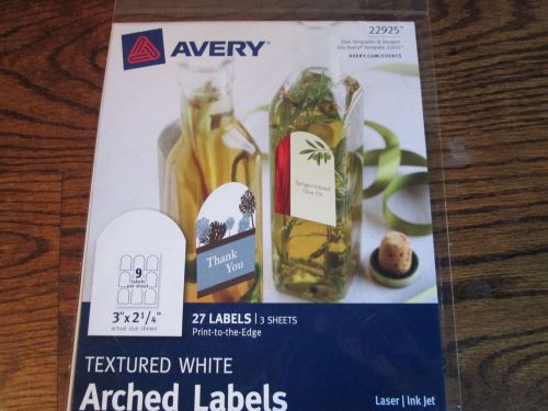 Avery Textured White Arched Labels 22925