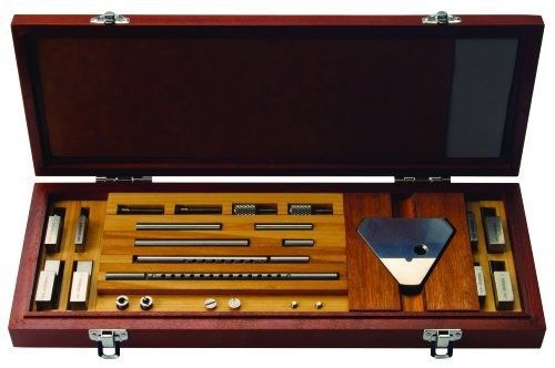 Mitutoyo 516-611, Square Gage Block Accessories Set, Metric, 27 Pieces, w/Wood