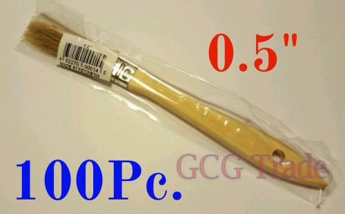 100 of 0.5 inch chip brushes brush 100% pure bristle adhesives paint touchups for sale
