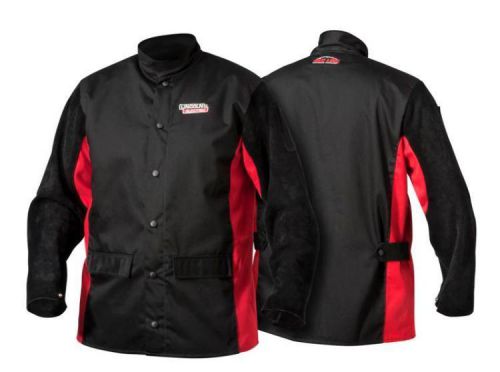 Lincoln electric medium  k2986 shadow split leather sleeved jacket for sale