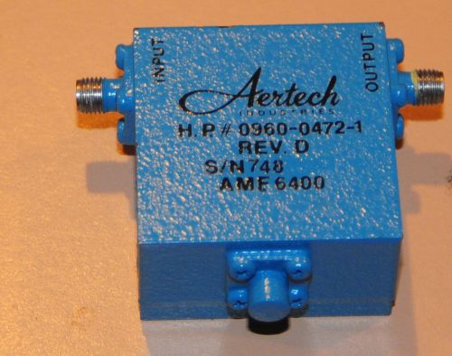Aertech AMF6400/HP-0960-0472-1 2.2 to 4.5 GHz  Microwave Isolator