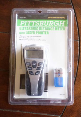 New Ultrasonic Distance Meter with Laser Pointer ~ Item 67802
