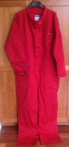 Bulwark Flame Resistant Non-Insulated Coverall, Red, 42 Reg, New Without Tags