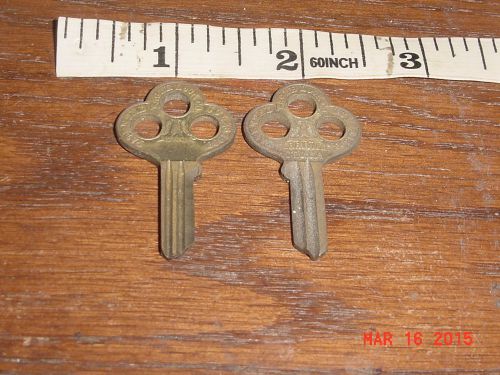 LOCKSMITH NOS 2 Key blanks Vintage antique ornate Steampunk EAGLE brand keys