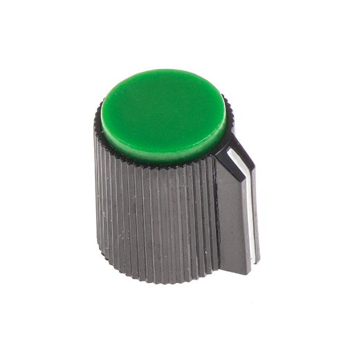 Knob plastic for rotary encoder green - lot of 5 for sale