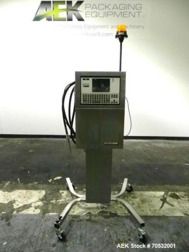 Used- VideoJet Model I-Pro Small Character Ink Jet Coder. Machine has a line spe