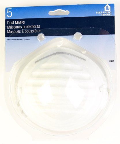 Set of 5 Helping Hand Disposable Dust Face Masks, White