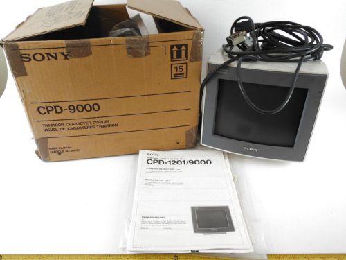 Sony CPD-9000 Trinitron 9&#034; Color Character Display Monitor