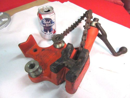 Rigid BC-410 Chain Pipe Vise,1/8 -4&#034; Pipe,Rubber Covered Jaws~GOOD #RV60716