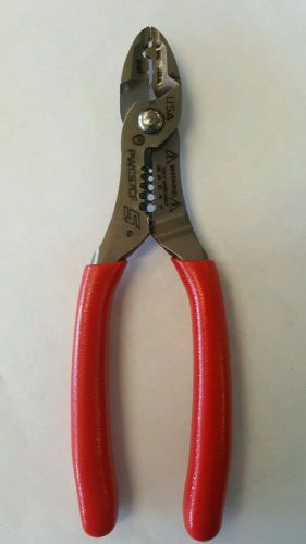 New Snap On  &#034;Red&#034; Color Wire Cutter, Stripper And Crimper Pliers.  PWCS7CF
