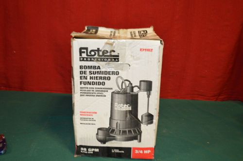 Flotec e75vlt - 3/4 hp cast iron sump pump w/ vertical float switch for sale
