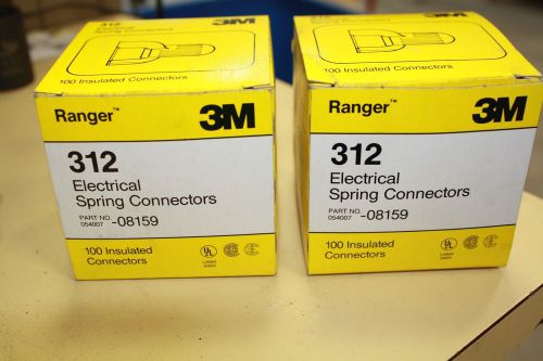 (2) 3m 312 electrical spring connectors  box of 100 for sale