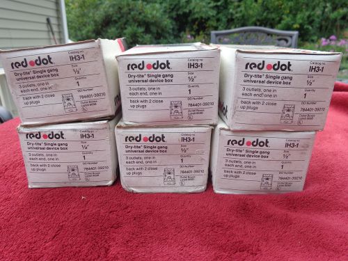 Red Dot Outlet Box For Wet Locations 1HD#-3 1/2&#034; 3-Hole Lot 6 NIB