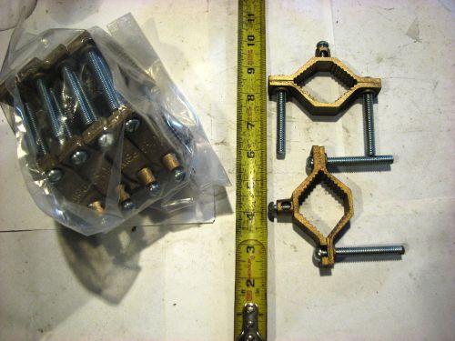10 NIB GarvinIndustries Bronze Ground Clamp for Bare wire and Pipe 1-1/4&#034; to 2&#034;