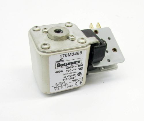 Cooper bussmann 170m3469 400a 690v speciality fuse with 170h0069 microswitch h for sale