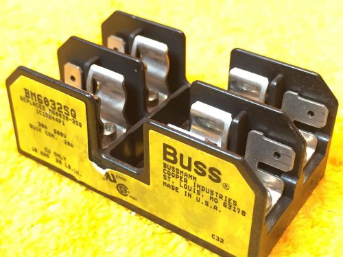 ***new*** bussmann buss bm6032sq 30 amp 600 volt 2-pole fuse holder block for sale