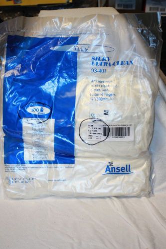 Ansell Nitrilite Silky Ultra-Clean Gloves With Textured Fingertips #93-401 Med.