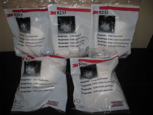 3M 8293 RESPIRATOR / P-100 PARTICULATE..... LOT OF 5