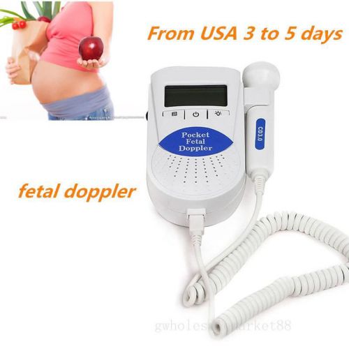 USA LCD Backlight Sonoline B Fetal doppler Baby Heart beat Monitor 3mhz Probe