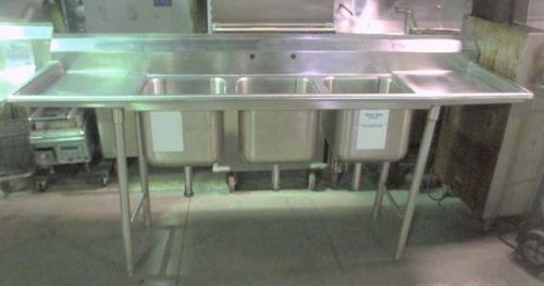 Advance Tabco 3 Compartment Convenience Store Sink with L&amp;R drains