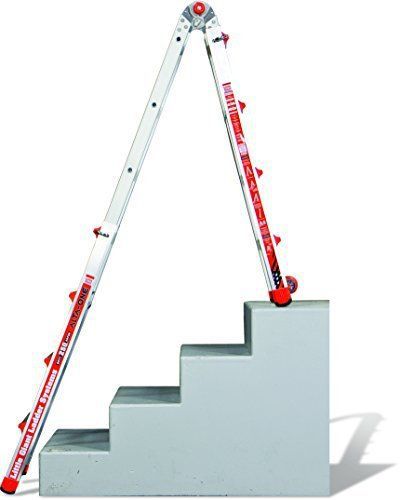 Aluminum Extension Ladder Scaffolding Adjustable Utility Work OSHA Home Stablity