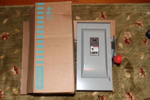 New In Box! SIEMENS HF261R 30 AMP 600 VOLT AC/DC 2 POLE FUSIBLE DISCONNECT