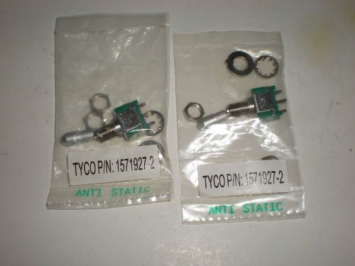 (LOT OF 2) TYCO 1571927-2 1579272 3A 250VAC TOGGLE SWITCH NEW